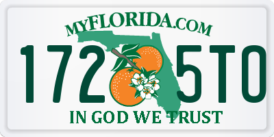 FL license plate 1725TO