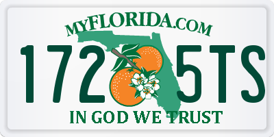 FL license plate 1725TS
