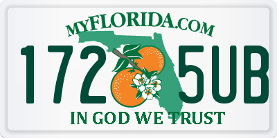 FL license plate 1725UB