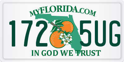 FL license plate 1725UG
