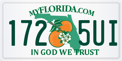FL license plate 1725UI