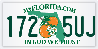 FL license plate 1725UJ