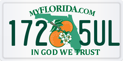 FL license plate 1725UL