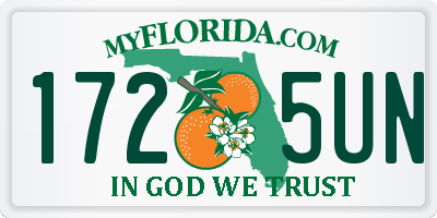 FL license plate 1725UN