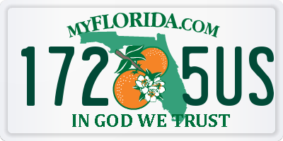 FL license plate 1725US