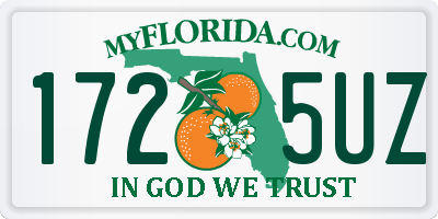 FL license plate 1725UZ