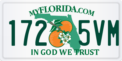 FL license plate 1725VM