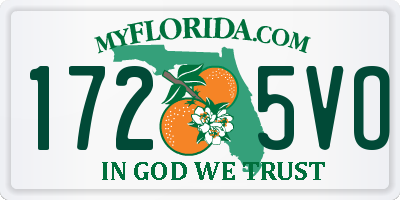 FL license plate 1725VO
