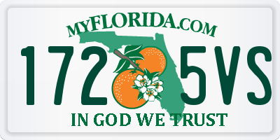 FL license plate 1725VS