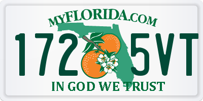 FL license plate 1725VT