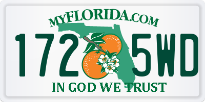 FL license plate 1725WD