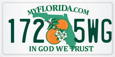 FL license plate 1725WG