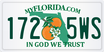 FL license plate 1725WS