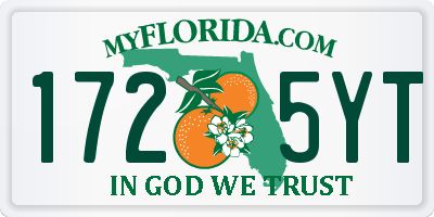 FL license plate 1725YT
