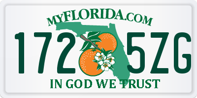 FL license plate 1725ZG
