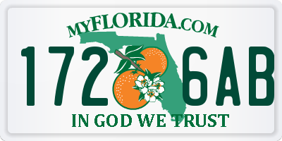 FL license plate 1726AB