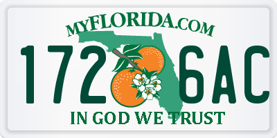 FL license plate 1726AC