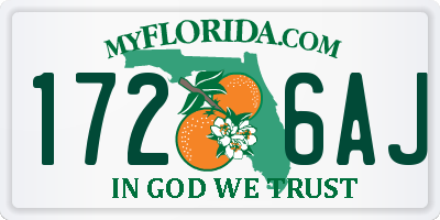 FL license plate 1726AJ