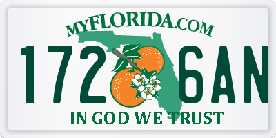 FL license plate 1726AN