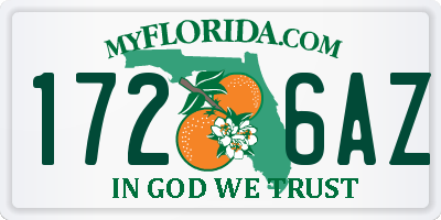 FL license plate 1726AZ