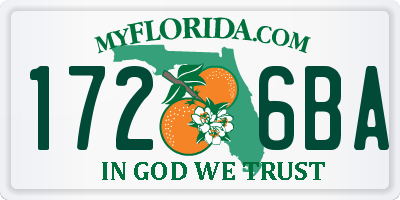 FL license plate 1726BA