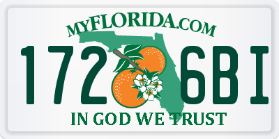 FL license plate 1726BI