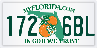 FL license plate 1726BL