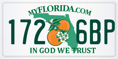 FL license plate 1726BP