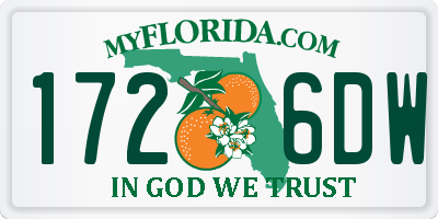 FL license plate 1726DW