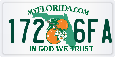 FL license plate 1726FA
