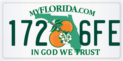 FL license plate 1726FE