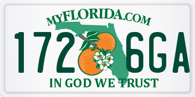 FL license plate 1726GA