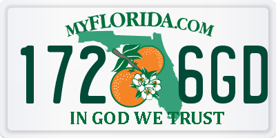 FL license plate 1726GD