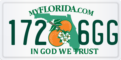 FL license plate 1726GG