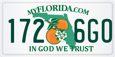 FL license plate 1726GO