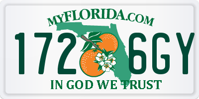 FL license plate 1726GY
