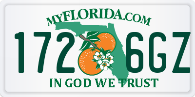 FL license plate 1726GZ