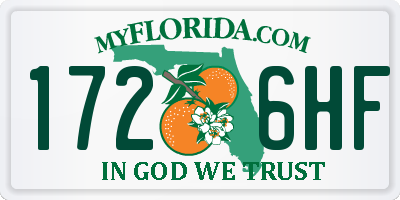 FL license plate 1726HF