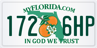 FL license plate 1726HP