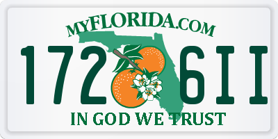 FL license plate 1726II