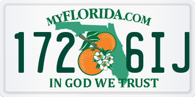 FL license plate 1726IJ