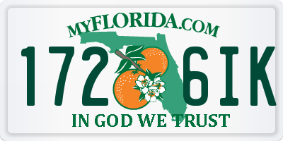FL license plate 1726IK