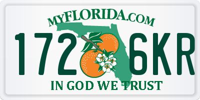 FL license plate 1726KR