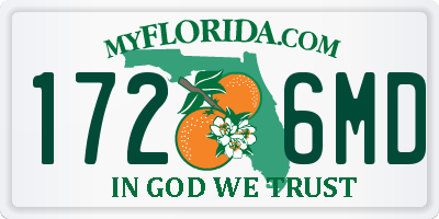 FL license plate 1726MD
