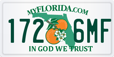 FL license plate 1726MF