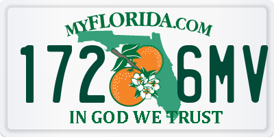 FL license plate 1726MV