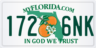 FL license plate 1726NK