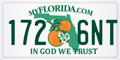 FL license plate 1726NT