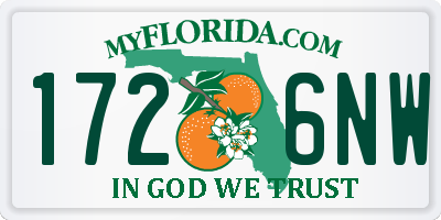 FL license plate 1726NW