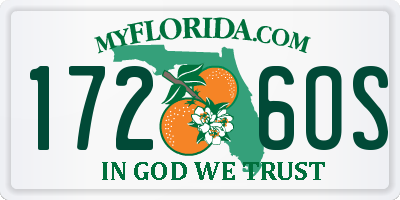 FL license plate 1726OS